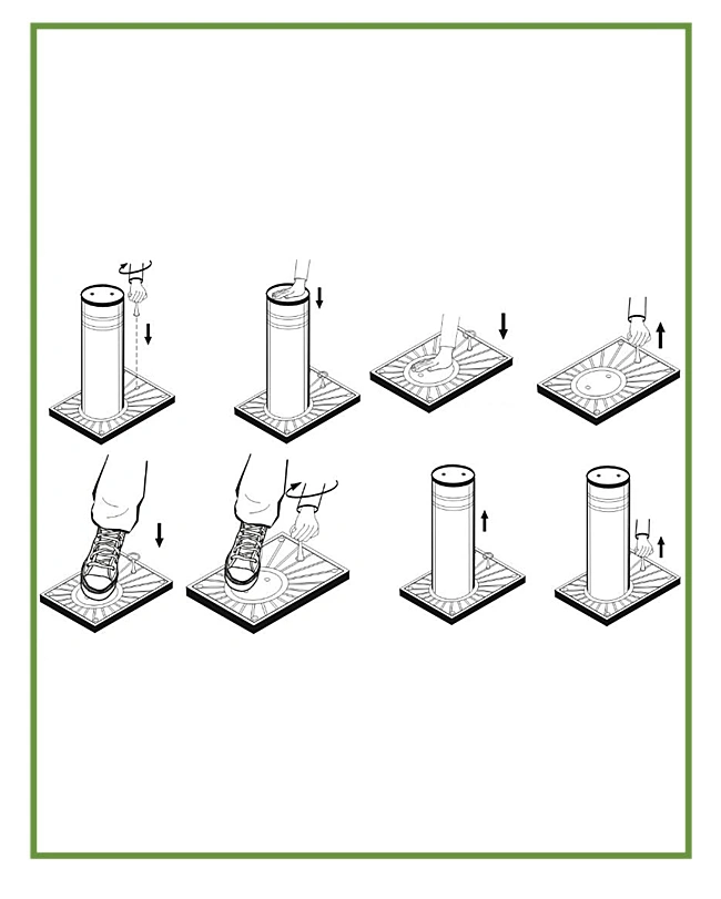 semi automatic bollards